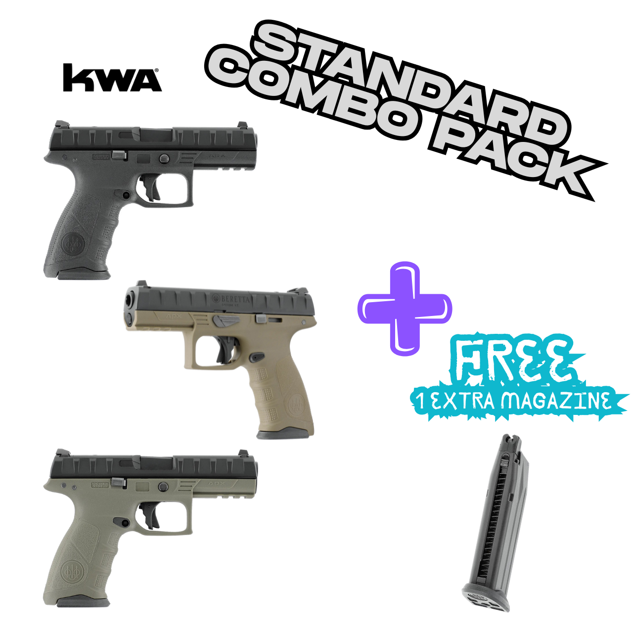 Umarex Beretta APX RDO GBB Pistol (KWA) (Promotion Version - Black / FDE / OD)