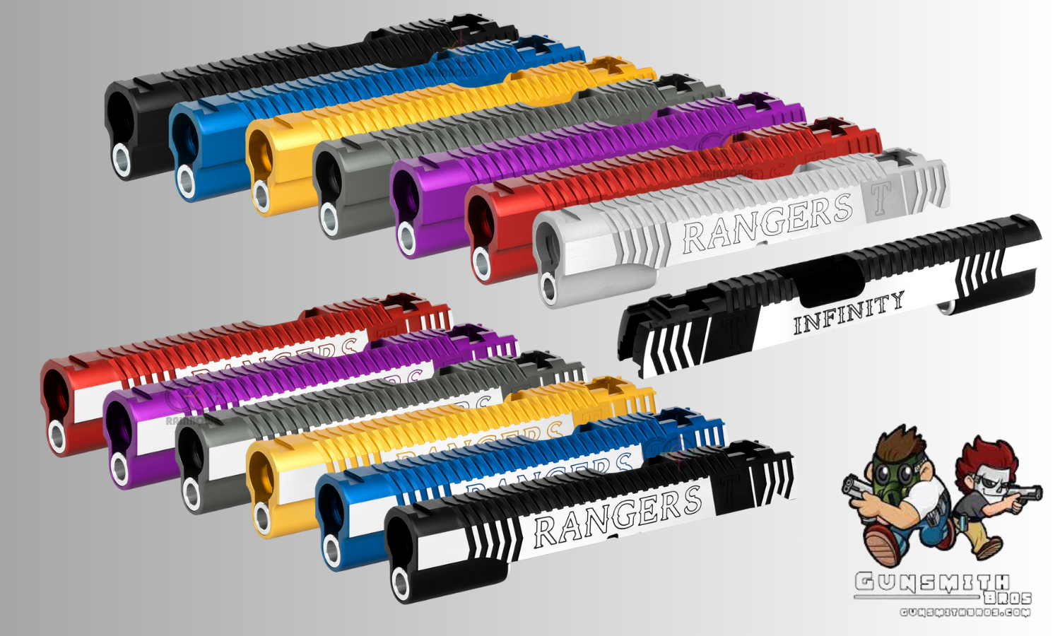 Gunsmith Bros Infinity Rangers Slide for Hi-CAPA (13 color Gunsmith Bros Infinity Rangers Slide for Hi-CAPA (13 color