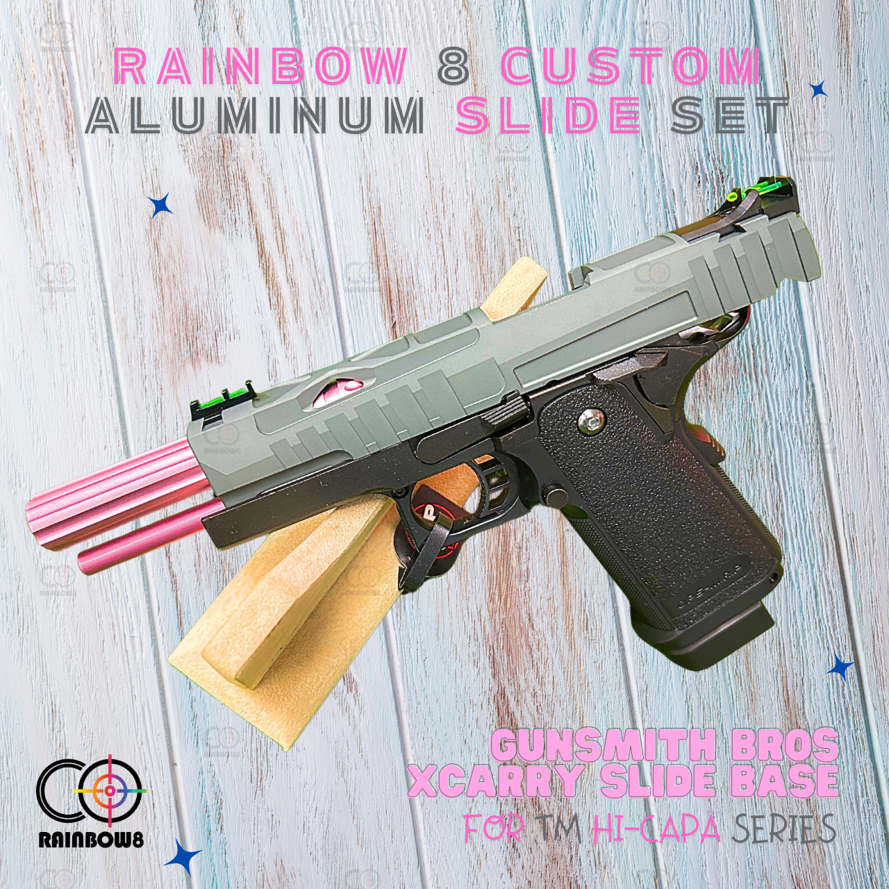 Rainbow 8 Custom Aluminum Slide Set (Gunsmith Bros XCarry Slide)