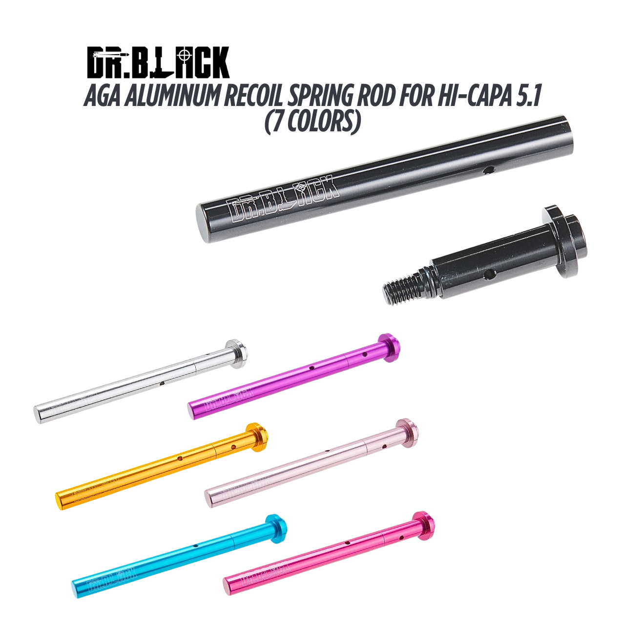 Dr. Black AGA Aluminum Recoil Spring Rod for Hi-capa 5.1 (7 colors)