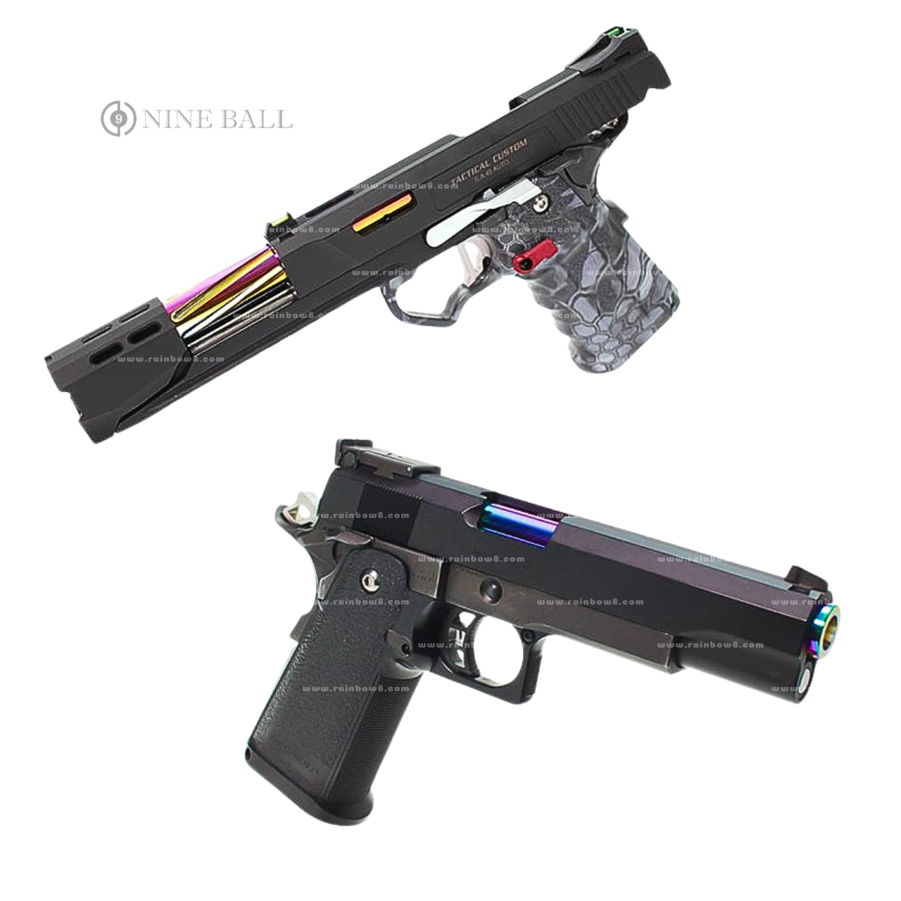 Nine Ball Fluted Twist Outer Barrel for Marui Hi-Capa 5.1 (Rainbow)