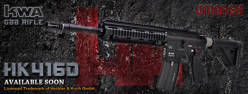 Umarex (KWA) HK416D Gas BlowBack Rilfe with Guarder Weapon Transport Case Pack