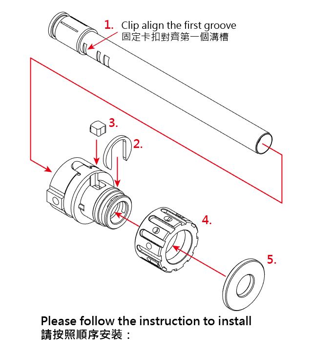 Maple Leaf CNC Aluminum Hop Up Chamber Set for GHK AK V3 GBBR