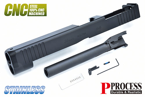 Guarder CNC Steel Slide/Barrel Kit for MARUI G17 Gen5 MOS (G34 Gen5 MOS/Black)