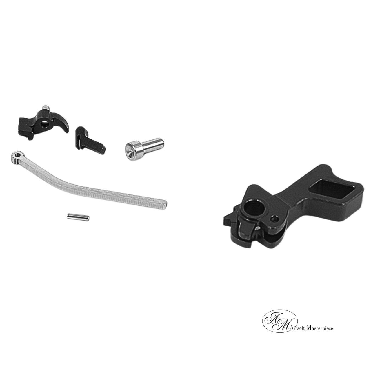 Airsoft Masterpiece CNC Steel Hammer & Sear Set for Marui Hi-CAPA (STI Square) Type 6 (Black)