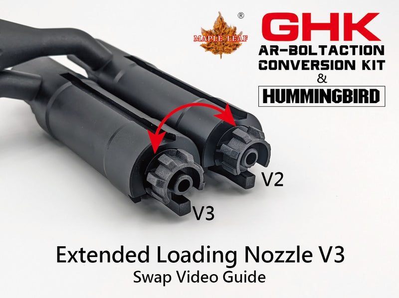 Maple Leaf Nozzle of Hummingbird Short Bold & ARBA Bolt-Action Conversion Kit for GHK V3 AR GBB