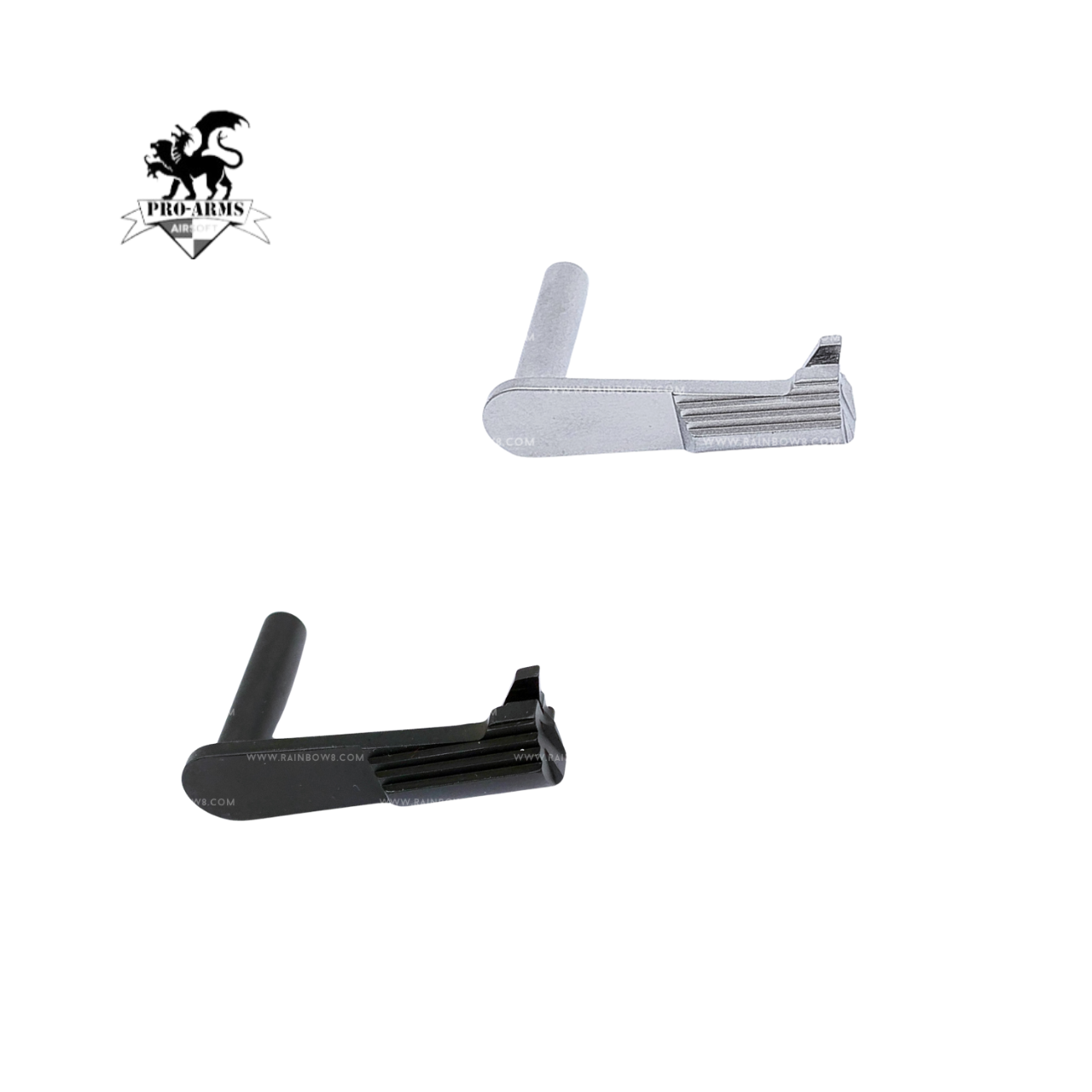 Pro Arms Full CNC Stainless Steel Slide Catch for Tokyo Marui V10 (Silver / Black)