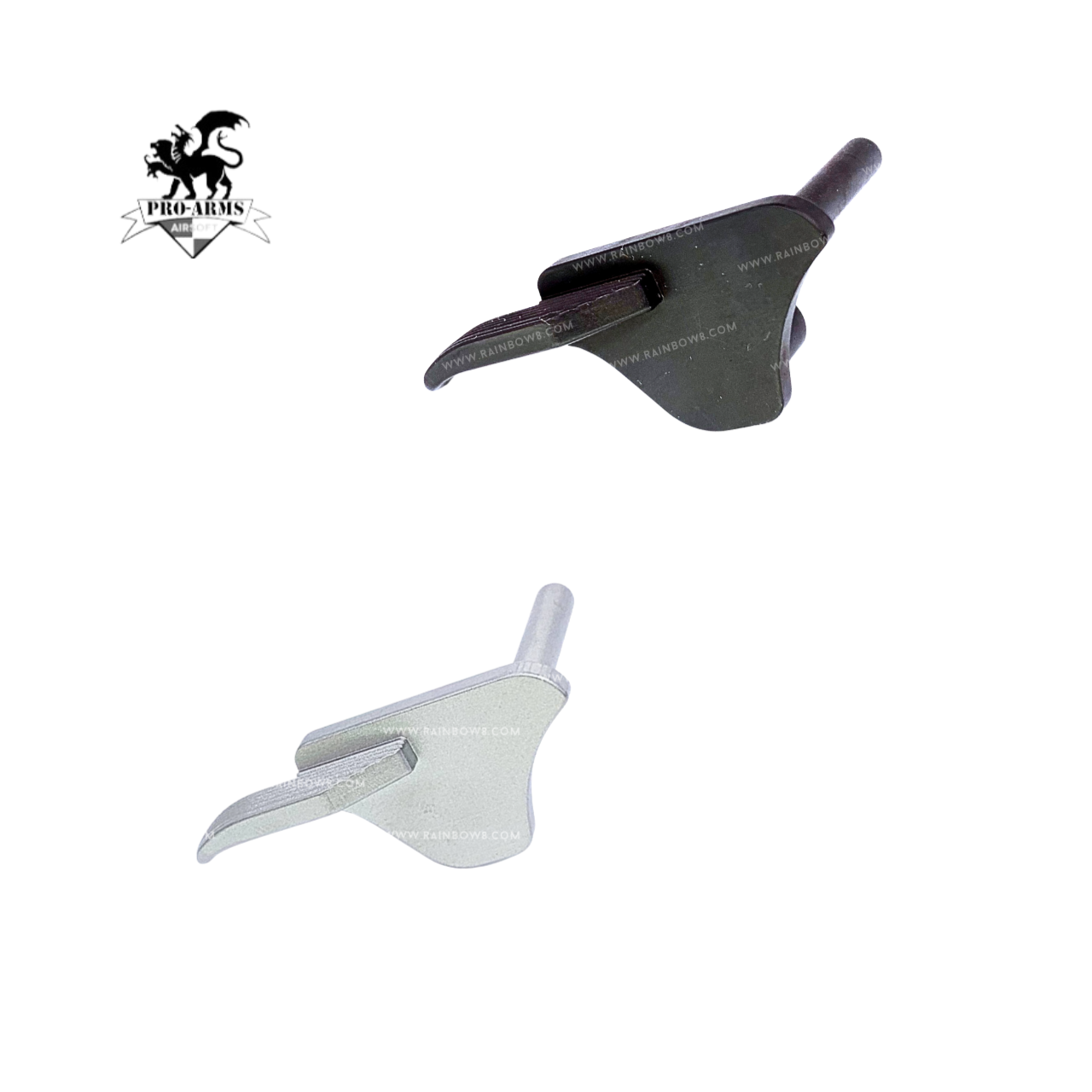 Pro Arms Full CNC Stainless Steel Thumb Safety for Tokyo Marui V10 (Black / Silver)