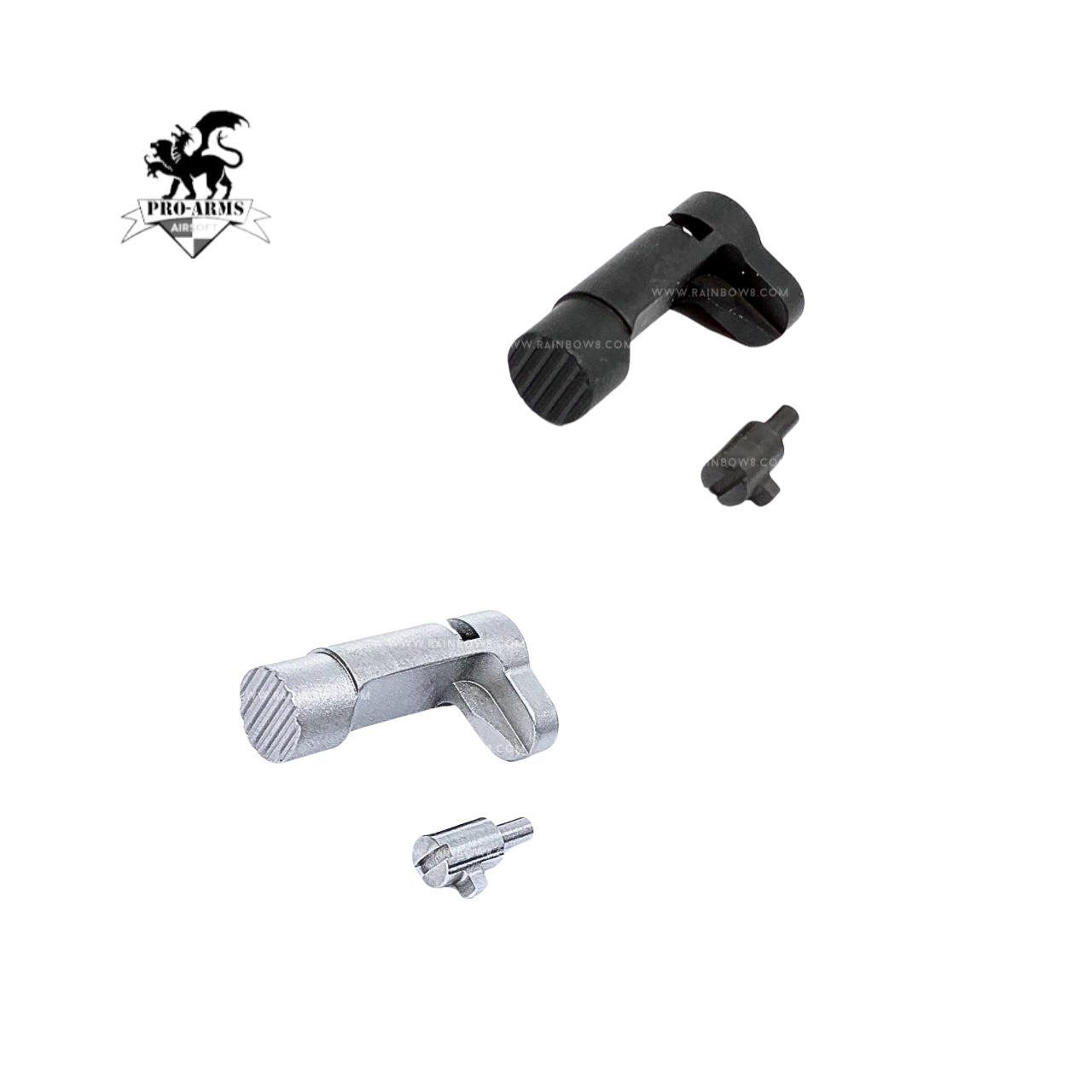 Pro Arms Full CNC Stainless Steel Magazine Release for Tokyo Marui V10 (Black/ Silver)