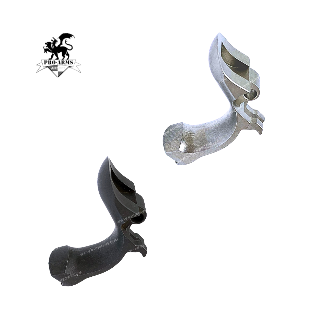 Pro Arms Full CNC Stainless Steel Grip Safety for Tokyo Marui V10 (Silver / Black)