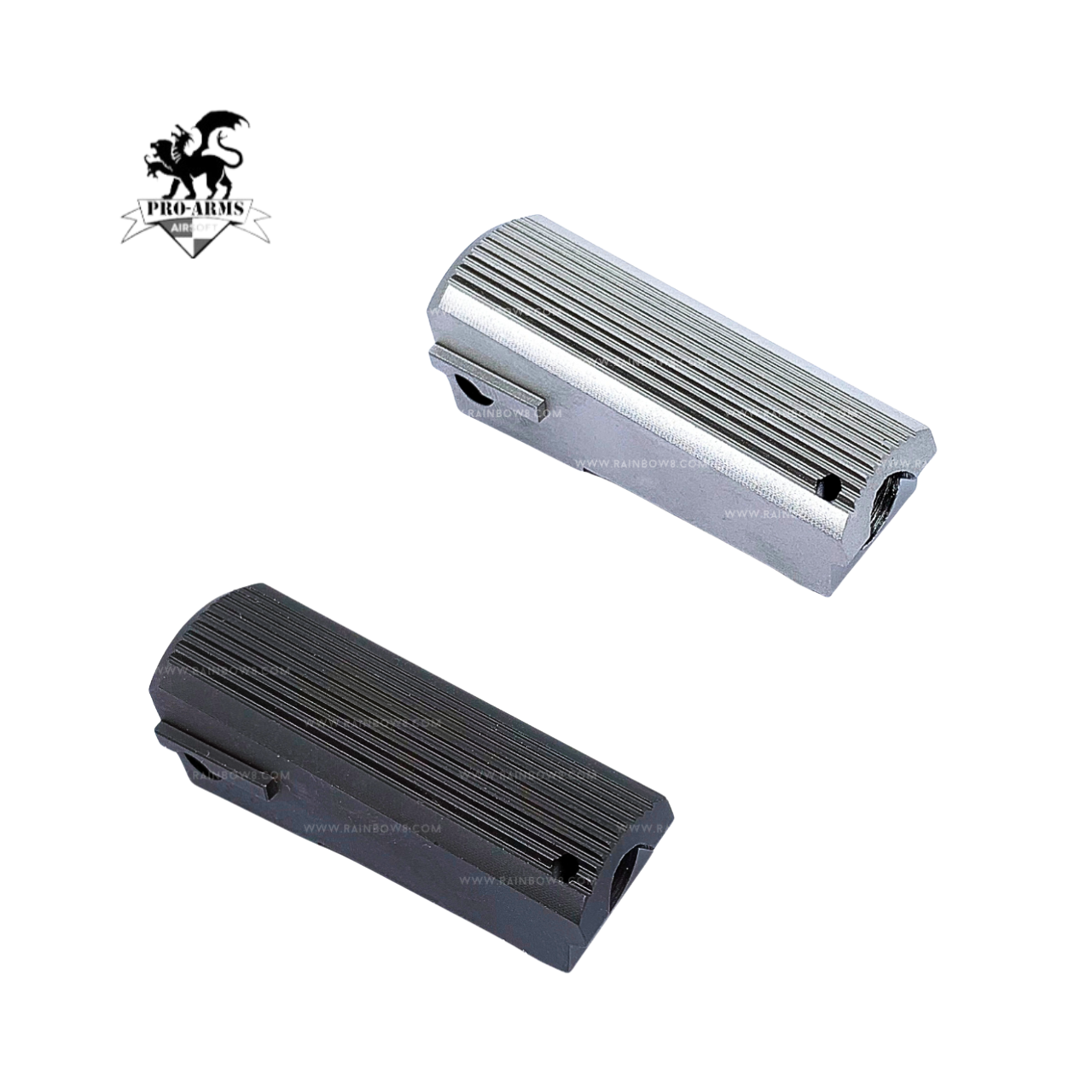 Pro Arms Full CNC Stainless Steel Spring Housing for Tokyo Marui V10 (Silver / Black)