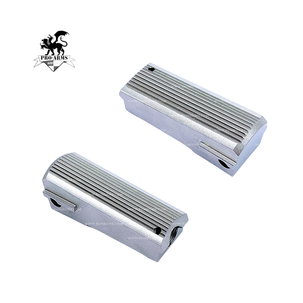 Pro Arms Full CNC Stainless Steel Spring Housing for Tokyo Marui V10 (Silver / Black)