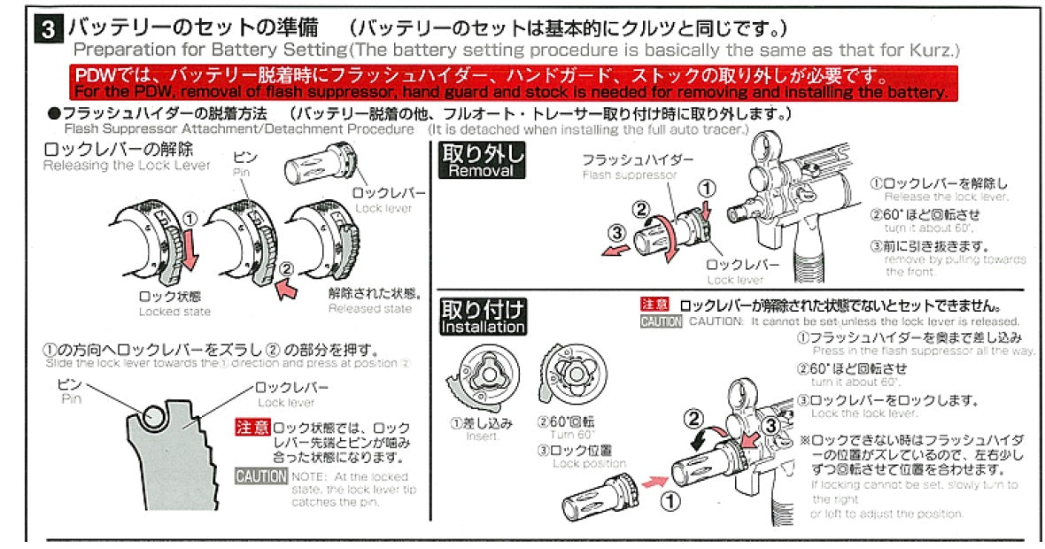 Tokyo Marui MP5 K PDW flash suppressor (PD-1)