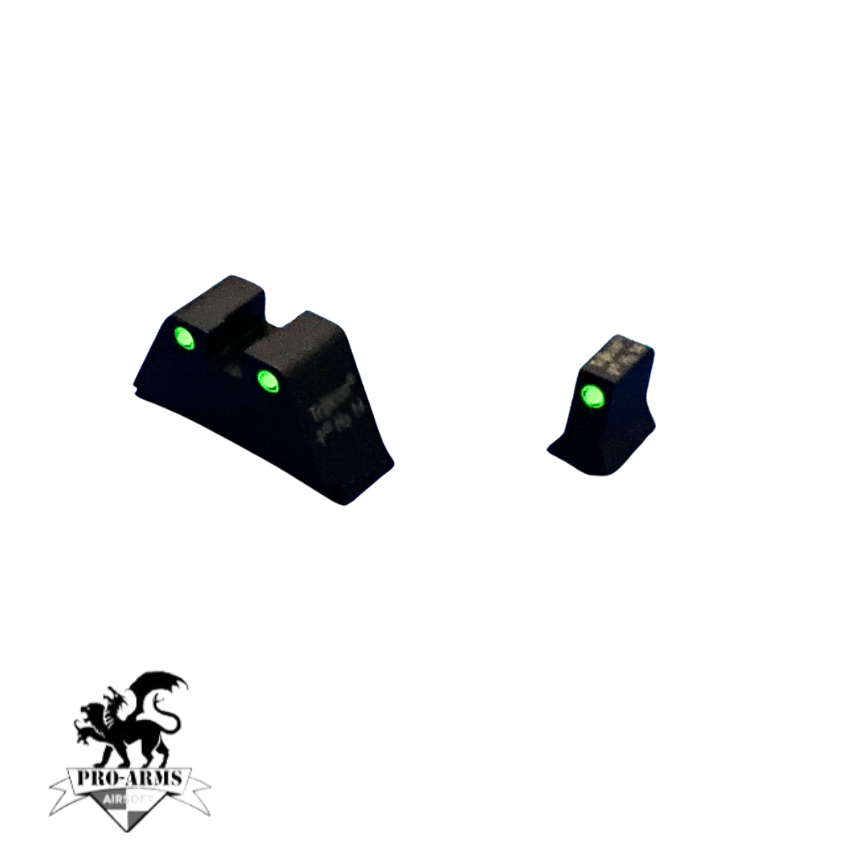 Pro Arms Tritium Steel Suppressor Sight Set for Umarex / VFC G17 Gen3 / Gen 4 / G18C, G19 Gen3