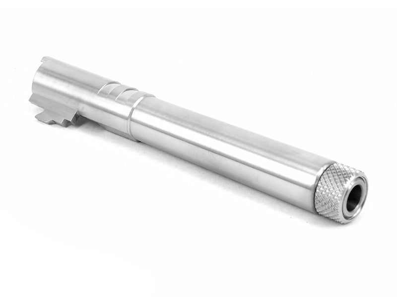 Airsoft Masterpiece STEEL Fix Outer Barrel with Threads for Hi-CAPA 5.1 (Silver)