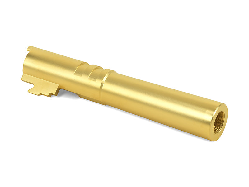 Airsoft Masterpiece .45 ACP STEEL Threaded Fix Outer Barrel for Hi-CAPA 4.3 (Gold)