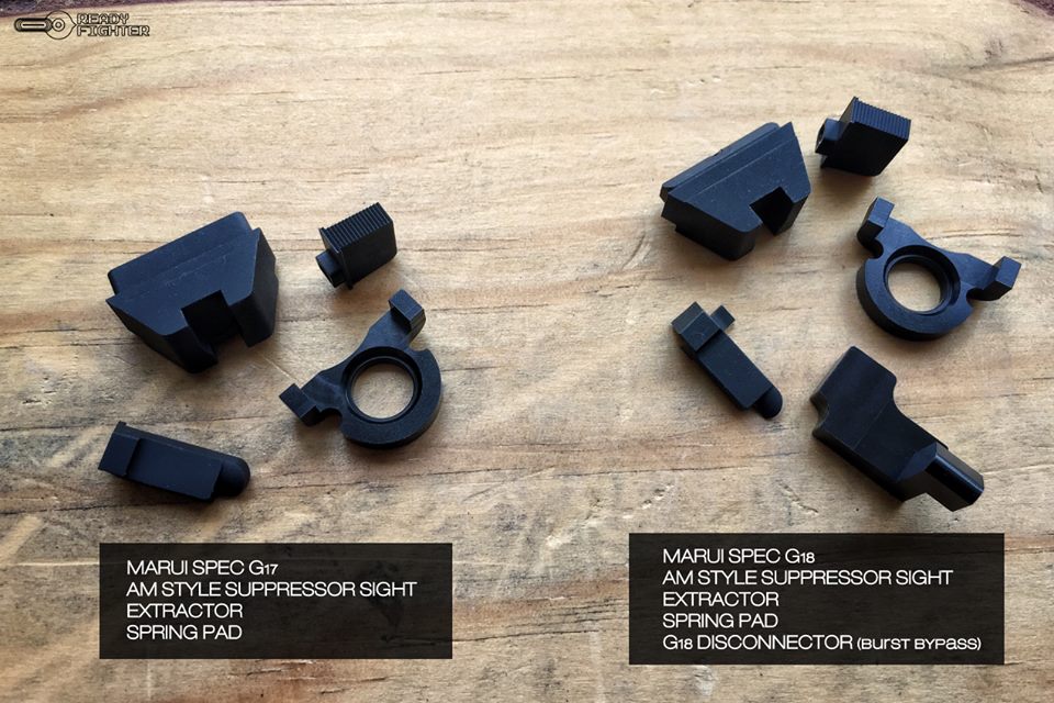 Ready Fighter LTK Neo RMR Cut Slide Set For Marui G18C GBB (Bronze)