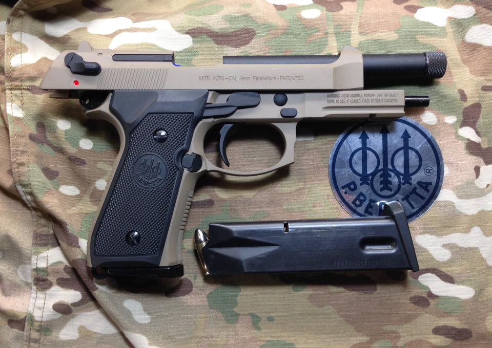 APLUS Custom KJ Works M9A1 Full Metal With Thread Barrel CO2 Pistol (Cerakote FDE)