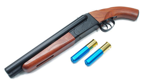 HAW SAN Mad Max Double Barrel Airsoft Gas Shotgun (Full Metal Real Wood)