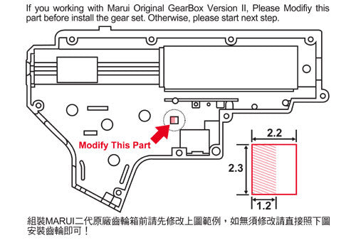Guarder Infinite Torque-Up Gear set for Marui Ver. 2/3 Gearbox