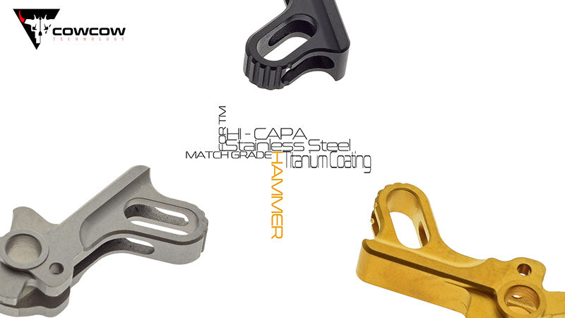 CowCow Match Grade Stainless Steel Hammer For TM Hi-Capa / 1911 (Black)