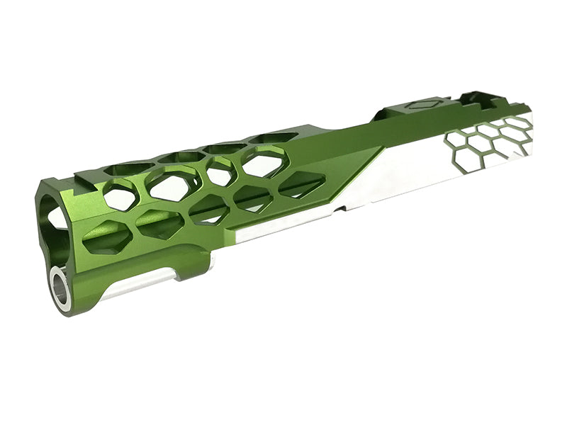 EDGE Custom "SHIELD" Aluminum Standard Slide for Hi-CAPA/1911 (Green TwoTone)