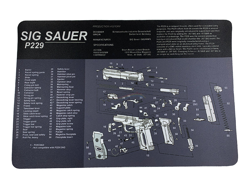 SIG Sauer P229 Cleaning Mat