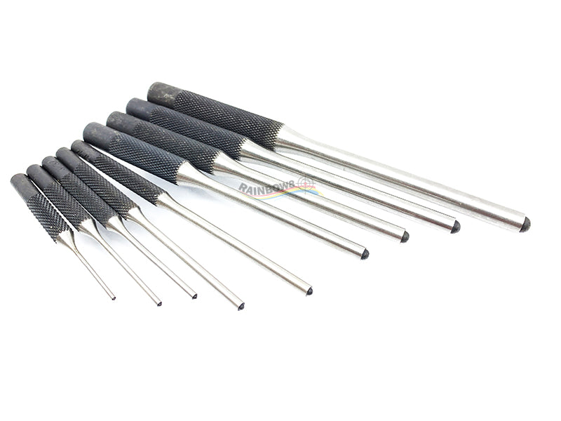 Gunsmithing Roll Pin Starter Punch Set Tool with Dual Head Plastic & Rubber Hammer