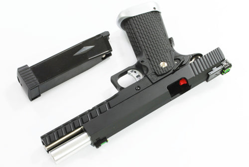 APLUS Custom KJ Works HI-CAPA KP06 GBB/CO2 Pistol - Black (With Deep Engraving Marking)