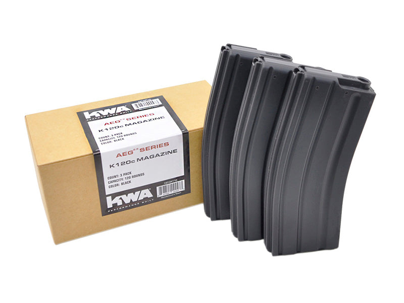 KWA K120C ADJUSTABLE ERG/AEG2.5/AEG3 MID-CAP MAGAZINES (3PCS)