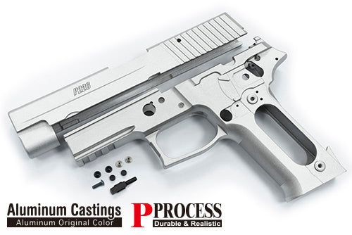 Guarder Aluminum Slide & Frame For MARUI P226 Rail (Silver/Late Ver. Marking) - 2022 New Version