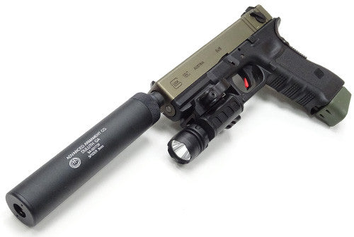 Guarder Compact Pistol Silencer - 14mm Negative
