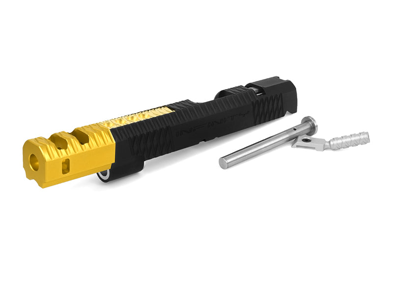 Airsoft Masterpiece Infinity IMM Cross Ver.2 Open Slide Kit (Black - Gold Comp.)