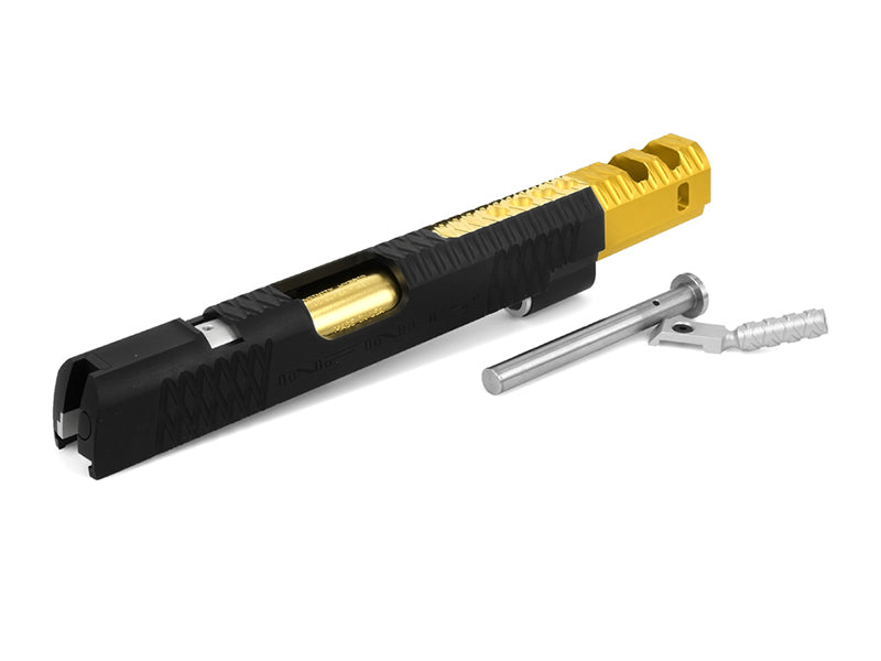 Airsoft Masterpiece Infinity IMM Cross Ver.2 Open Slide Kit (Black - Gold Comp.)