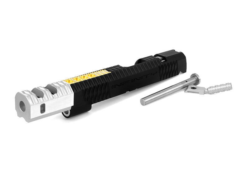 Airsoft Masterpiece Infinity IMM Cross Ver.2 Open Slide Kit (Black - Silver Comp.)