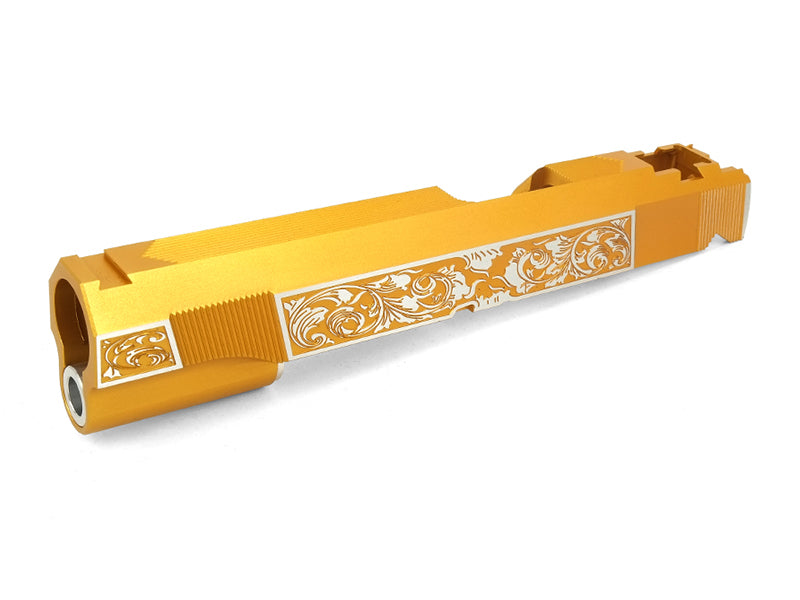 Airsoft Masterpiece Gothic Engraved Standard Slide for Hi-CAPA/1911 (Gold, Two Tone)