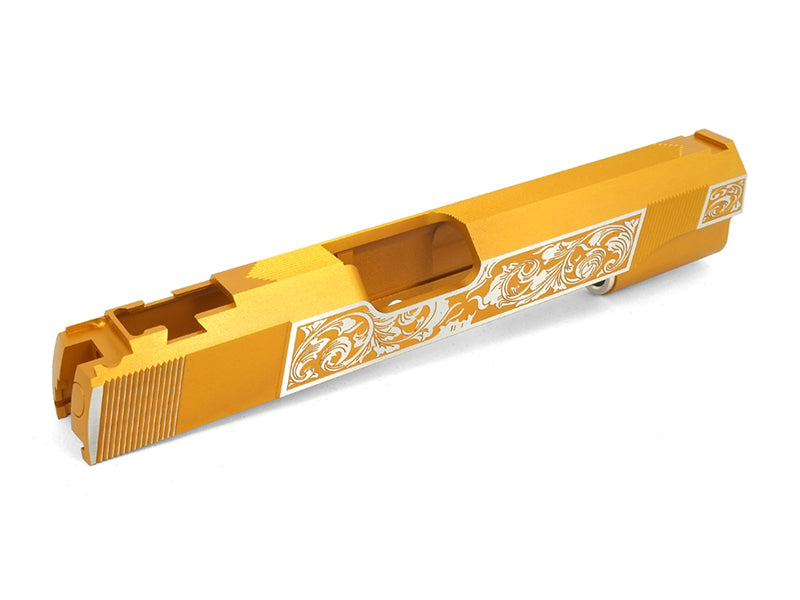 Airsoft Masterpiece Gothic Engraved Standard Slide for Hi-CAPA/1911 (Gold, Two Tone)