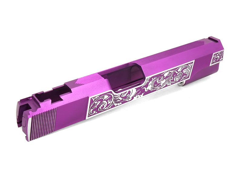 Airsoft Masterpiece Gothic Engraved Standard Slide for Hi-CAPA/1911 (Purple, Two Tone)
