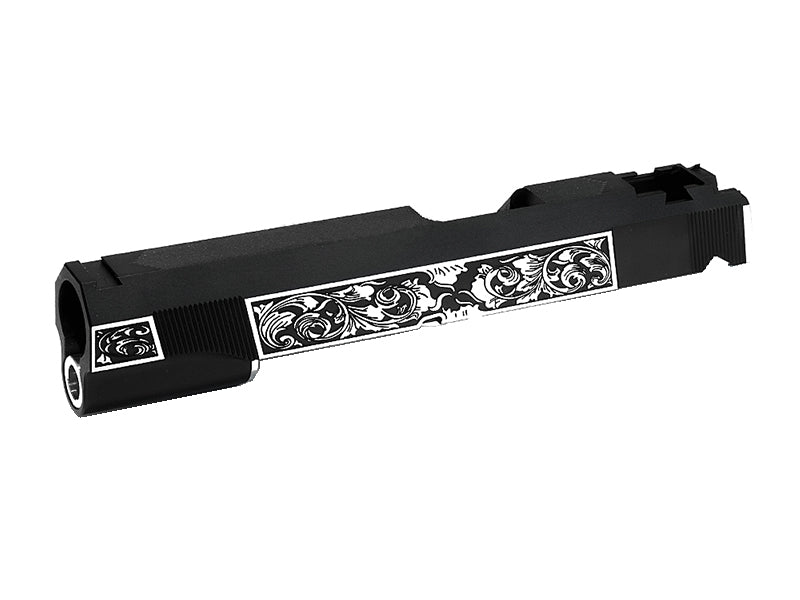 Airsoft Masterpiece Gothic Engraved Standard Slide for Hi-CAPA/1911 (Two Tone, Black)