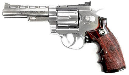 WG 701 Fullmetal Revolver 4" CO2 Pistol (Silver)
