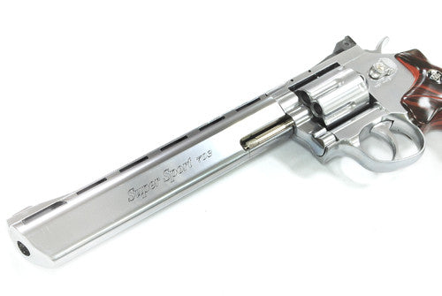 WG 703 Fullmetal Revolver 8" CO2 Pistol (Silver)