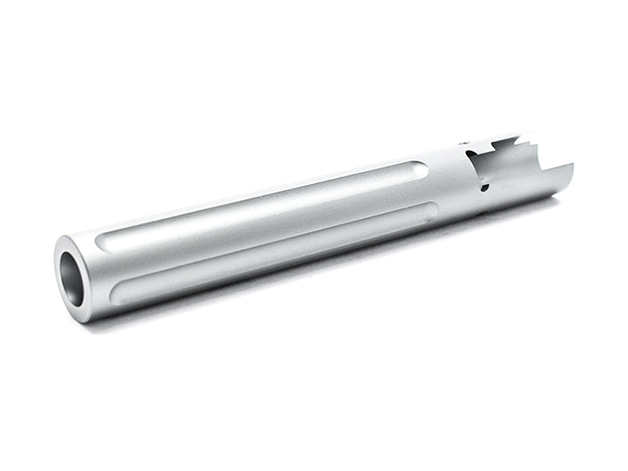 Nine Ball Flute Straight Outer Barrel for Marui Hi-Capa 5.1 (Silver / Gun Metal)
