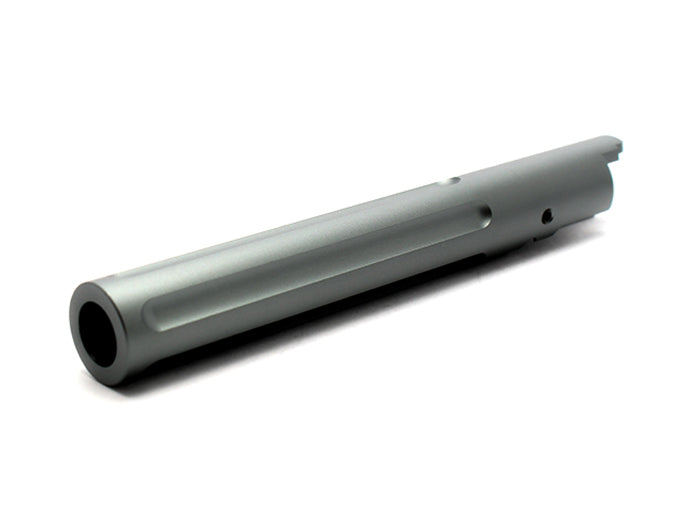Nine Ball Flute Straight Outer Barrel for Marui Hi-Capa 5.1 (Silver / Gun Metal)