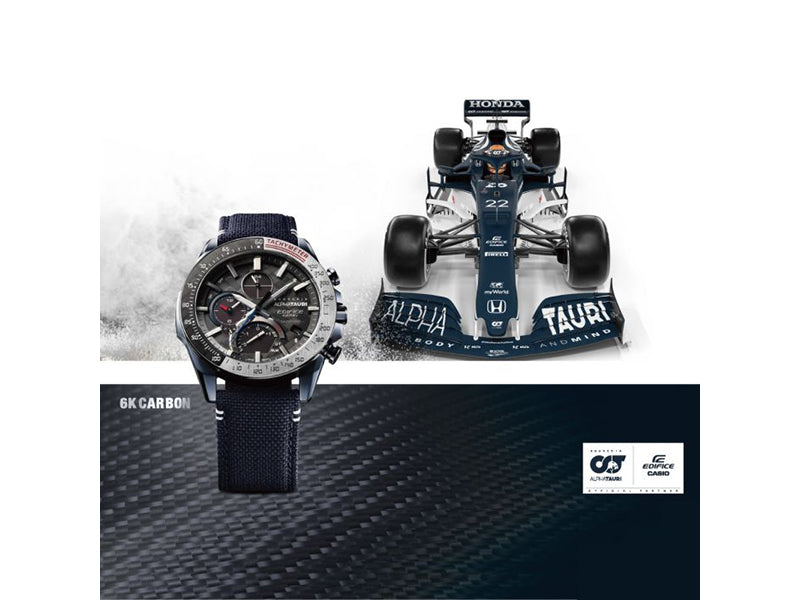 Carbon Fiber Casio Edifice New Model Scuderia AlphaTauri F1