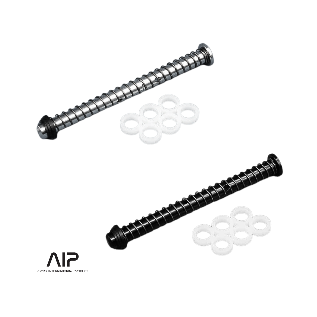 AIP Stainless Steel Recoil Spring Rod Set For G17/18 (Silver / Black)