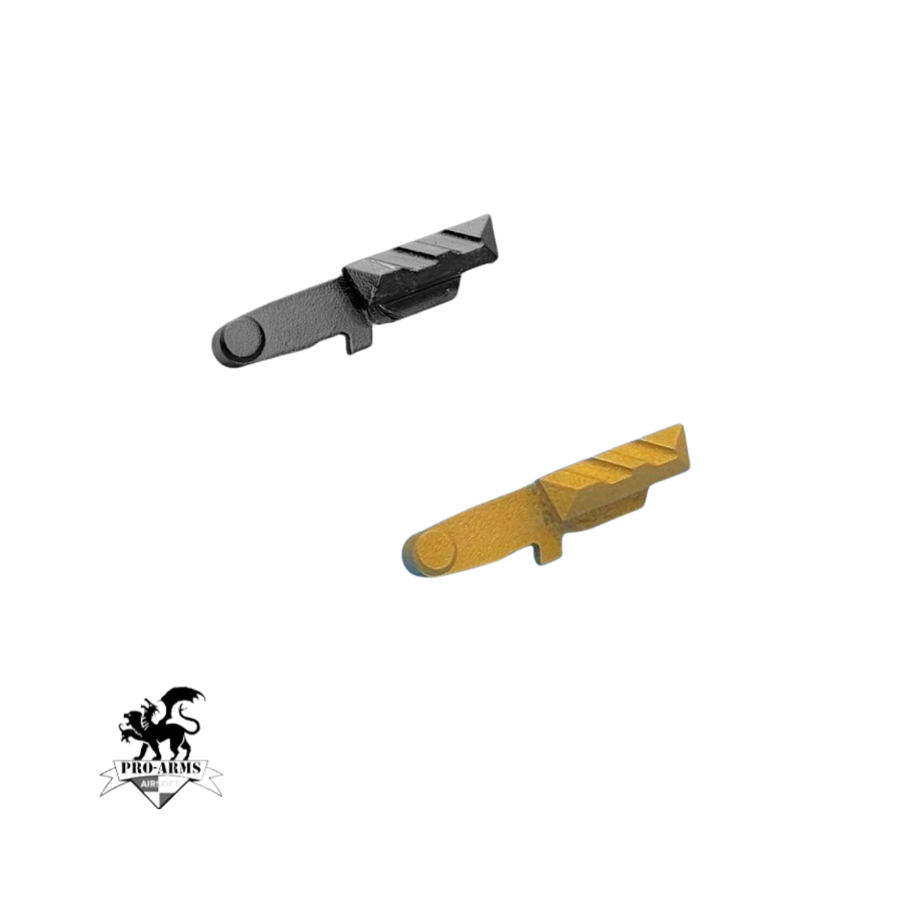 Pro Arms Tyrant Style Steel Slide Release for EMG SI P365 SMP GBB (Black / Gold - Cerakote Version)