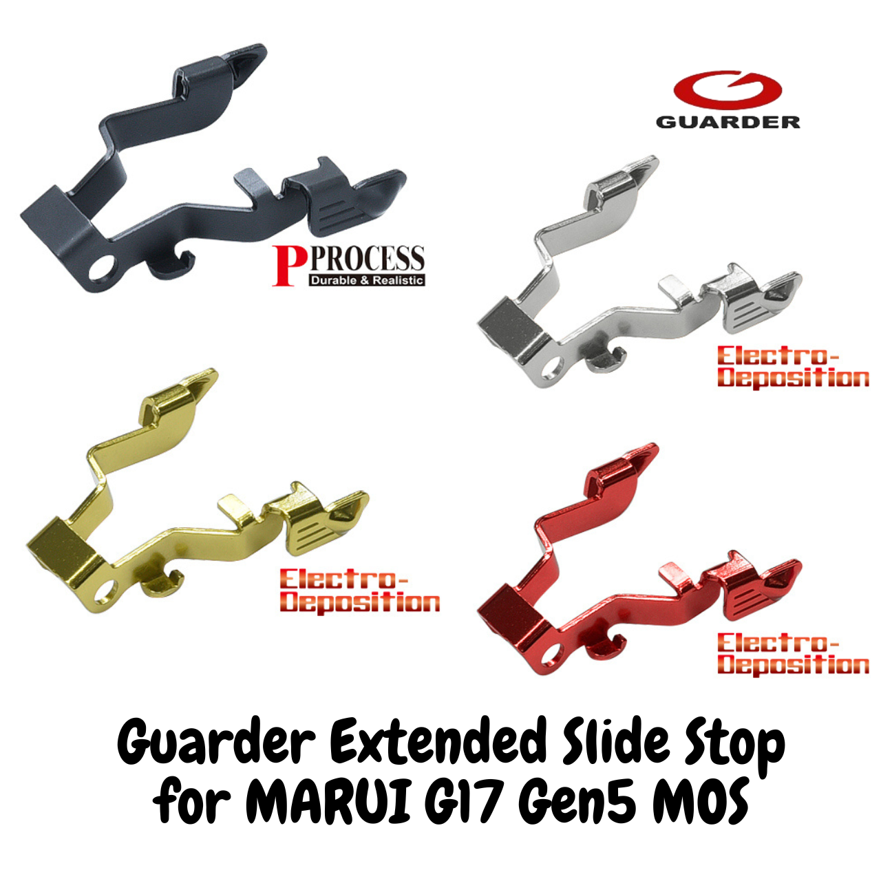 Guarder Extended Slide Stop for MARUI G17 Gen5 MOS (4 color)