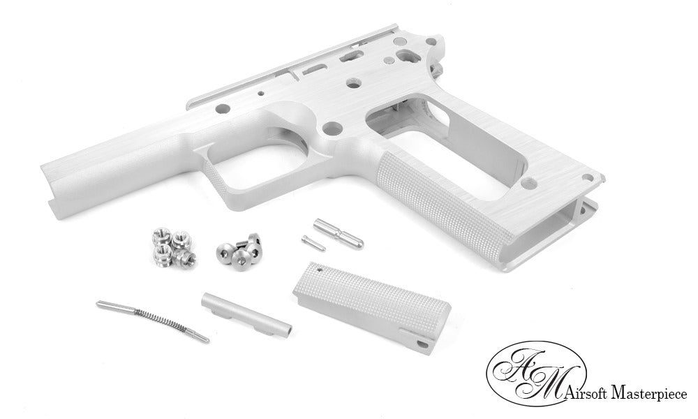 Airsoft Masterpiece S Style 1911 Square Trigger Guard Aluminum Frame (Silver)