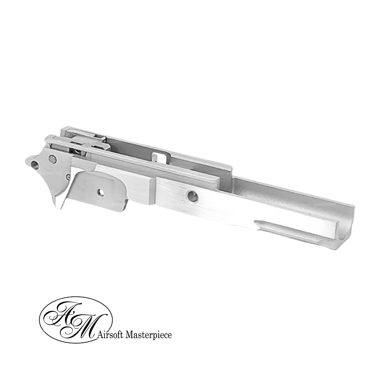 Airsoft Masterpiece Aluminum Frame - No Marking 3.9 with Tactical Rail (Silver)