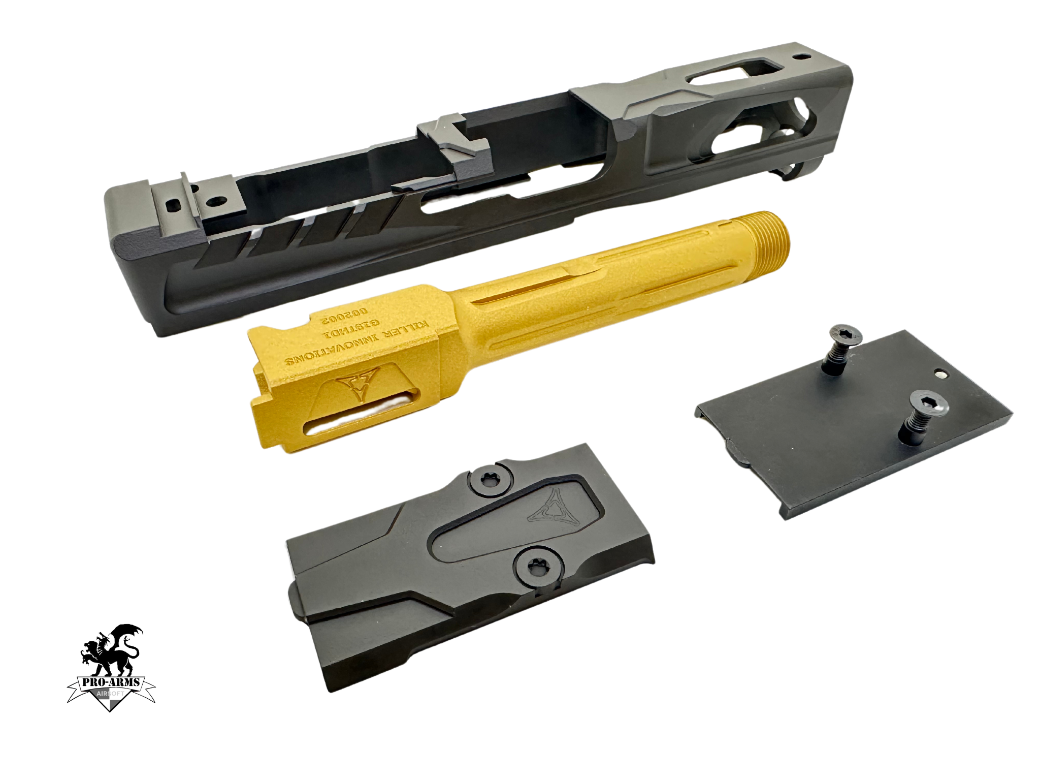 Pro Arms CNC Aluminum Killer Style Slide Set for Umarex / VFC Glock 19 G4 / 19X / G45 GBBP (Cerakote Version)
